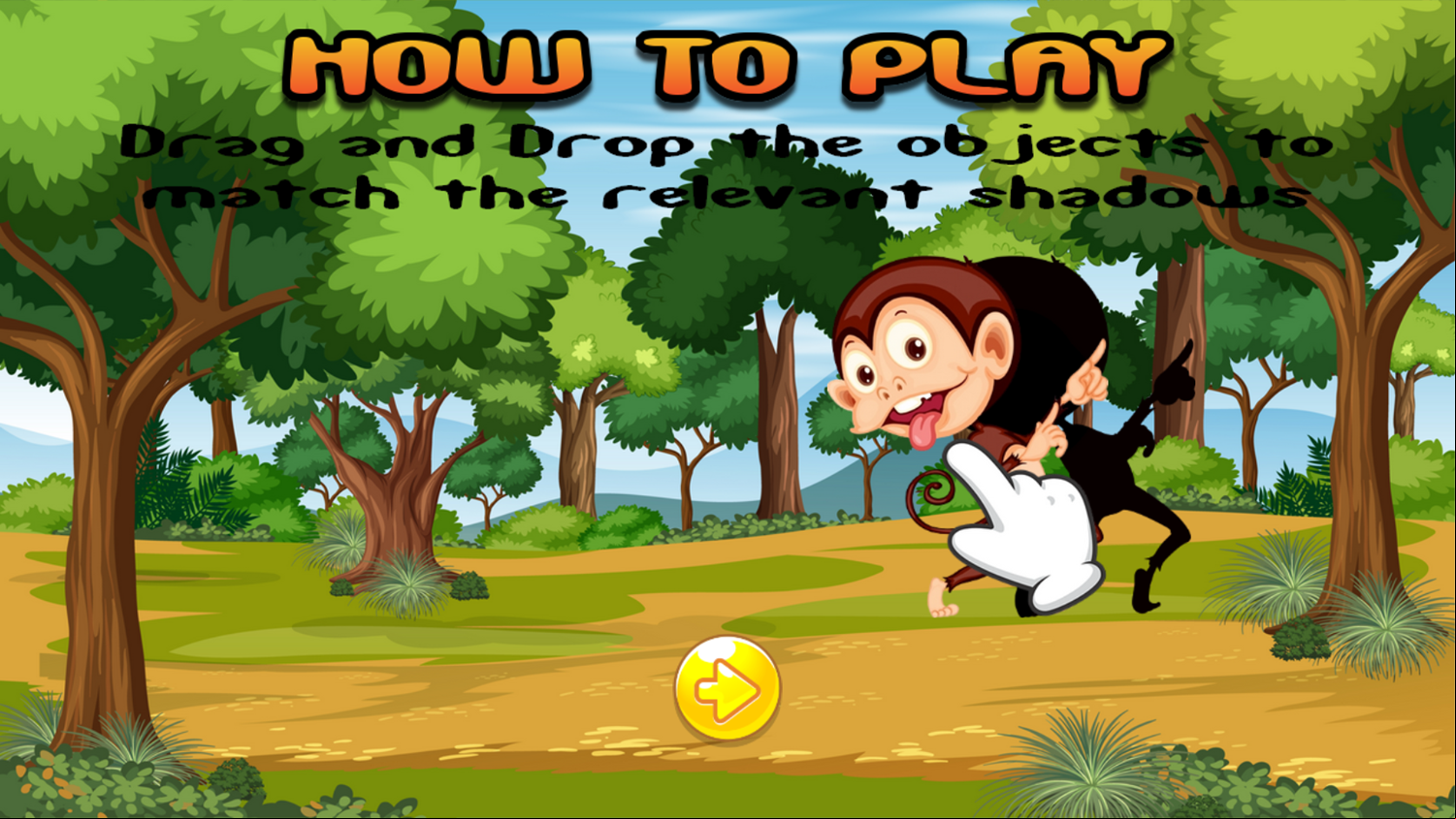Monkey Shadows Game How To Play Screenshot.