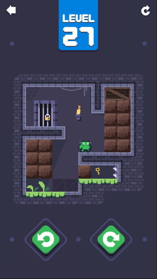 Monster Escape Game Level Progress Screenshot.