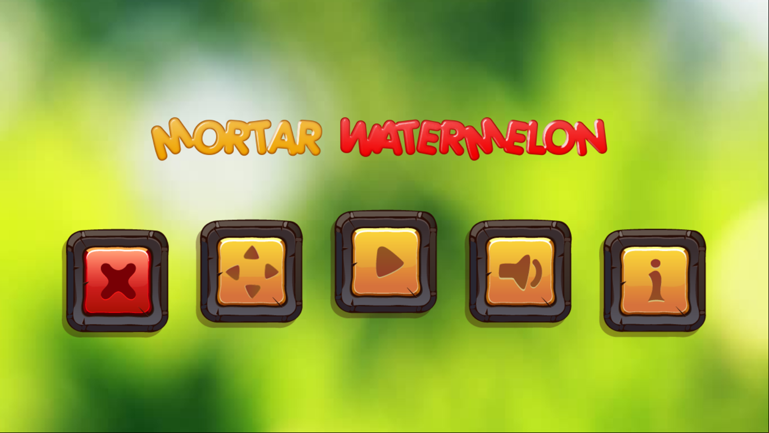 Mortar Watermelon Game Welcome Screen Screenshot.