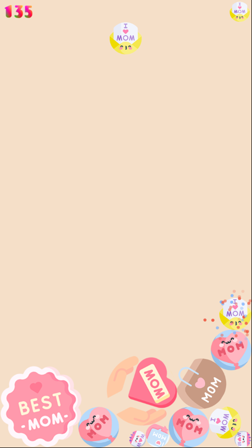 Mother's Day Suika Game Play Screenshot.