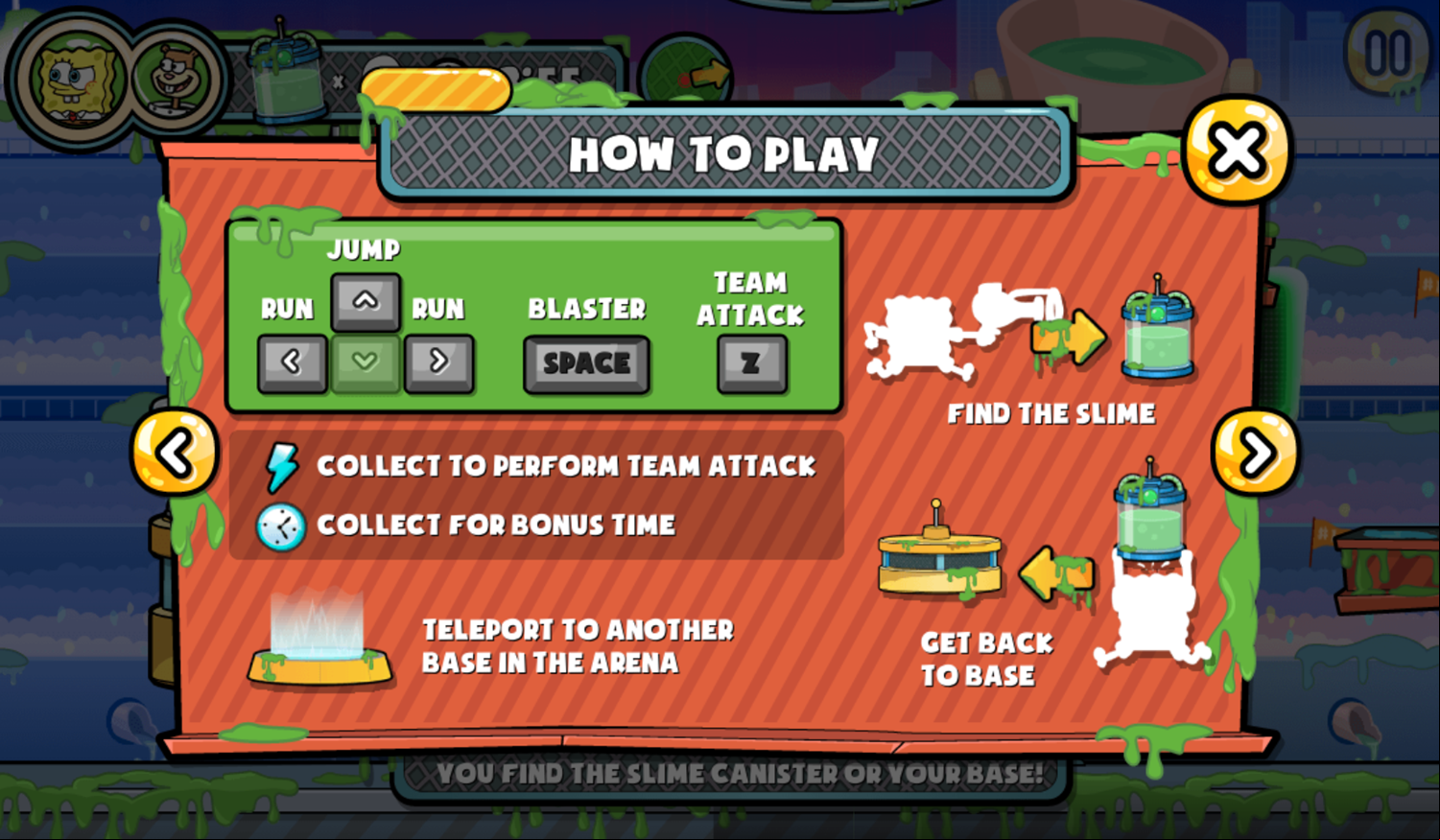 Nick Capture the Slime Game How To Play Screenshot.