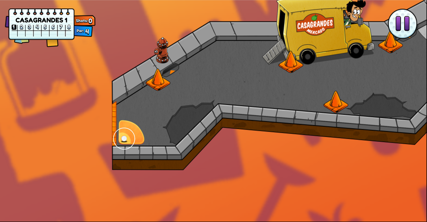 Nick Ultimate Mini Golf Universe Casagrandes Level Screenshot.