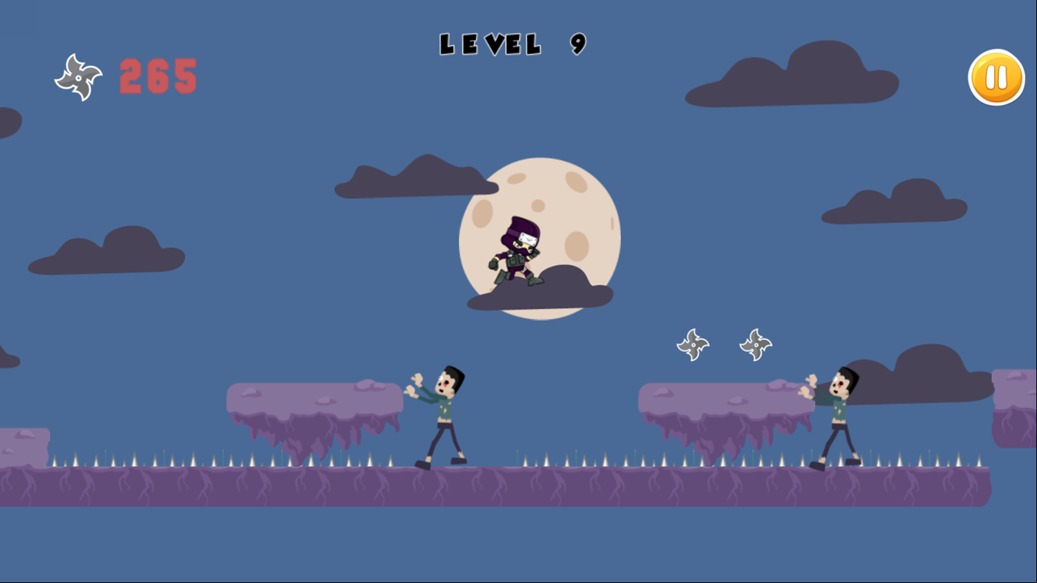 Ninja Run Adventure Game Level Progress Screenshot.