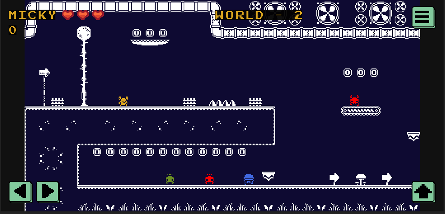One Bit Platformer Gameplay Screenshot.