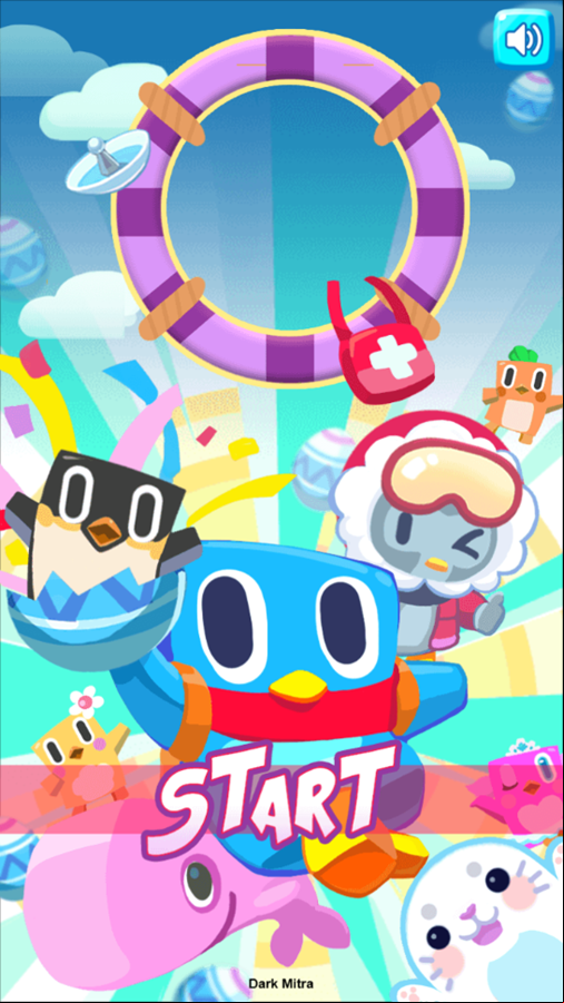 Penguin Extreme Puzzle Game Welcome Screen Screenshot.