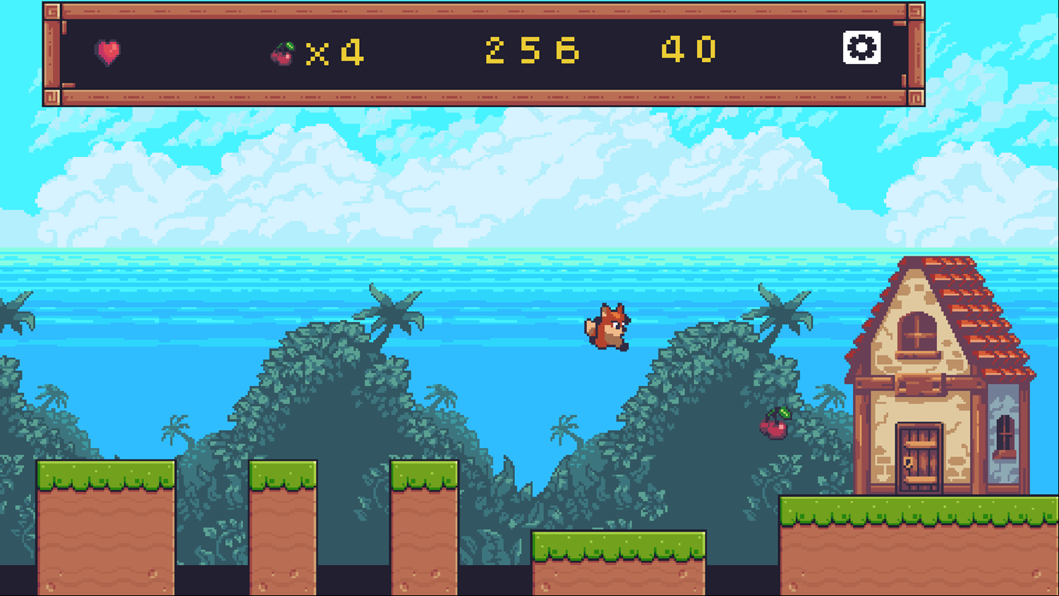 Pixel Adventure Game Level Play Screenshot.
