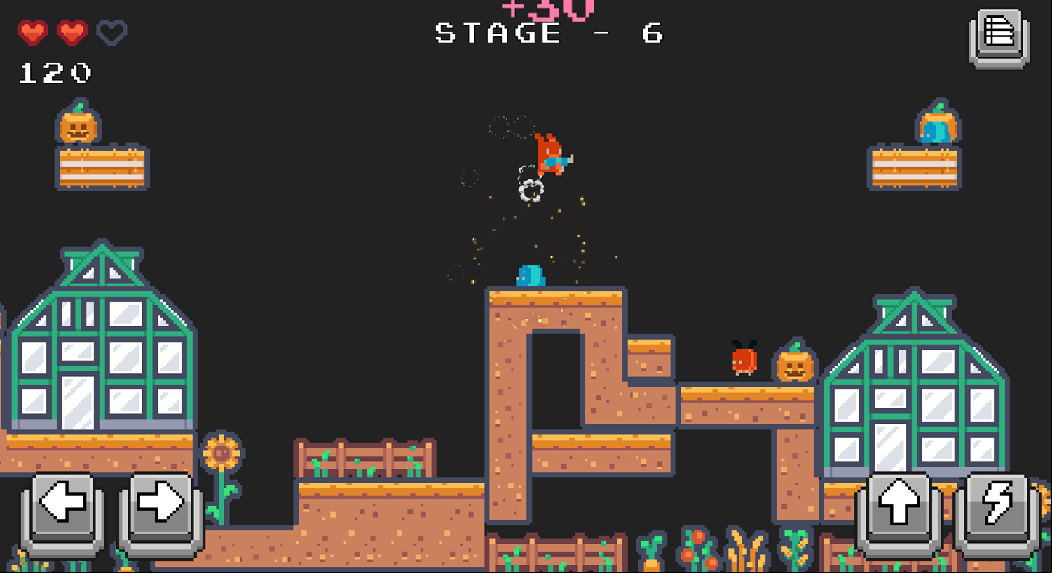 Pixel Farmer Game Stage Progress Screenshot.