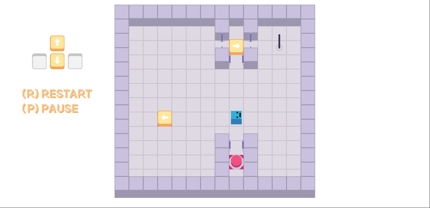 Pixie's Puzzle Box Game Level With a Temporary Key Lay Screenshot.