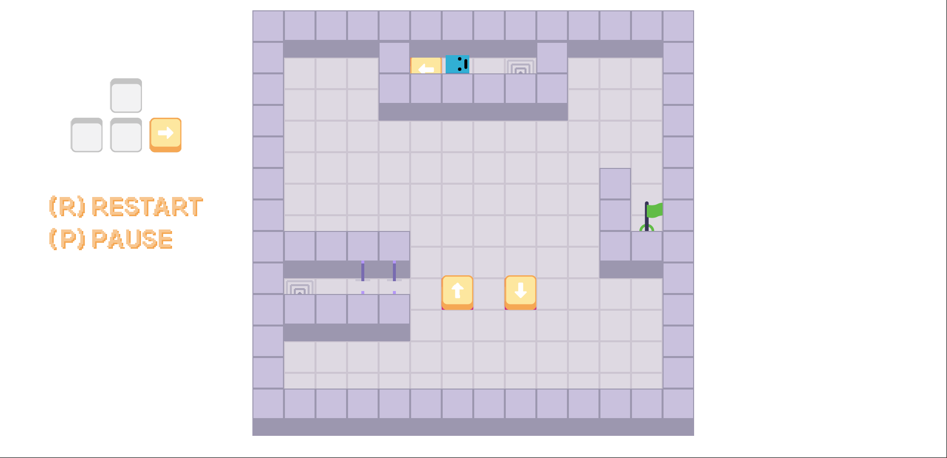 Pixie's Puzzle Box Game Level With 2 Temporary Key Lays Screenshot.