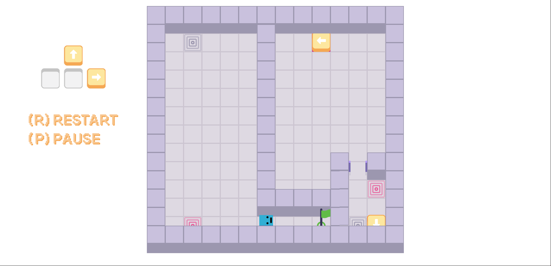 Pixie's Puzzle Box Game Solution to First Level With 2 Warps Screenshot.