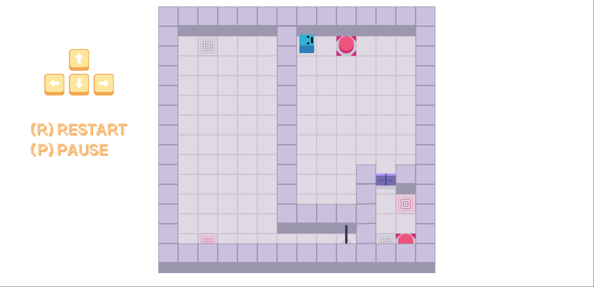 Pixie's Puzzle Box Game Level With 2 Warps Screenshot.