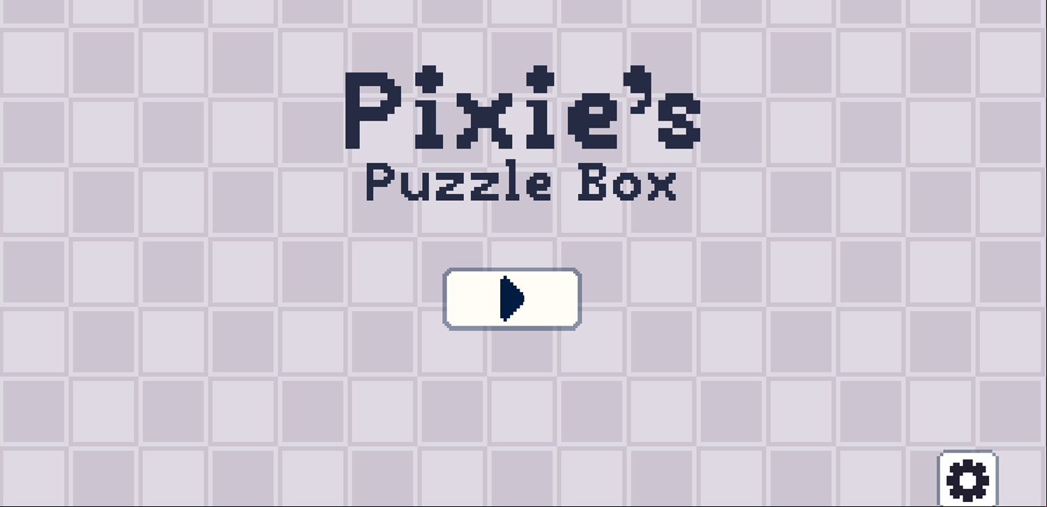 Pixie's Puzzle Box Game Welcome Screen Screenshot.