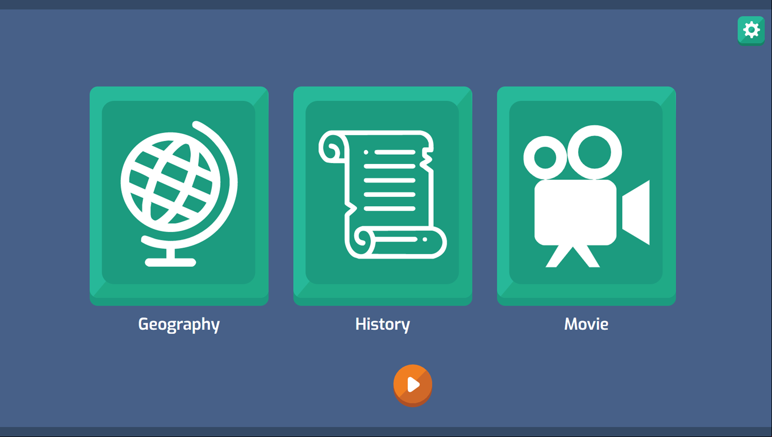 Quiz Game Vs Game Select Category Screenshot.