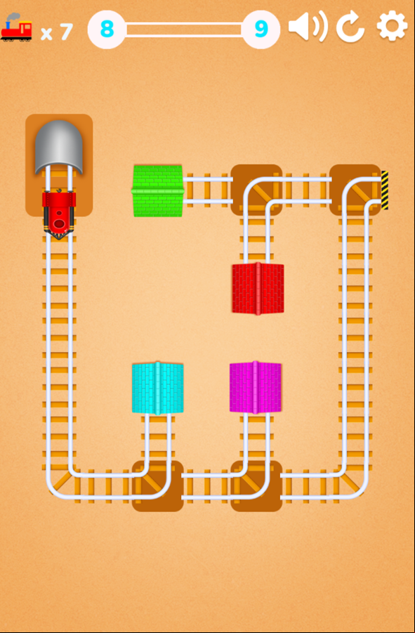 Rail Maze Puzzle Game Next Level Screenshot.
