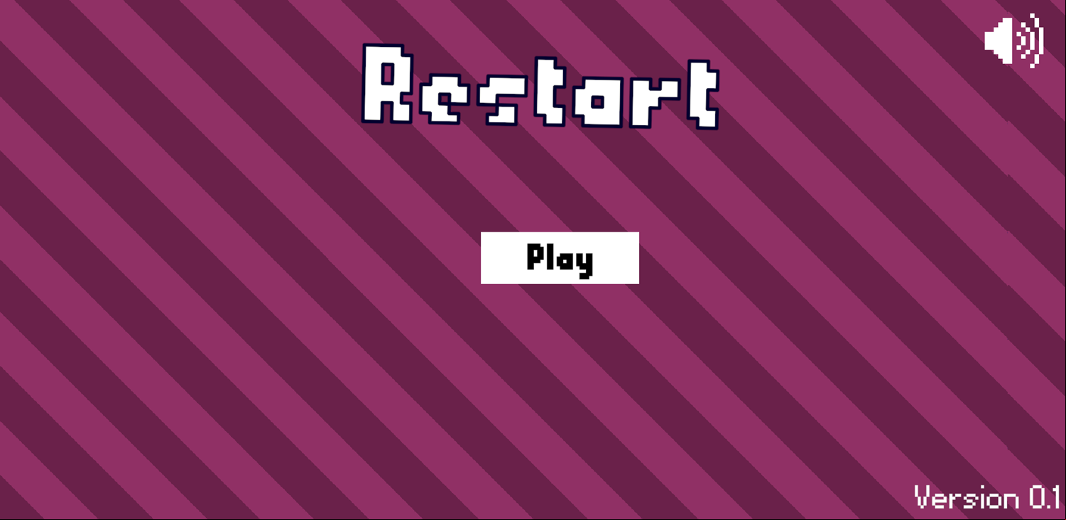 Restart Game Welcome Screen Screenshot.
