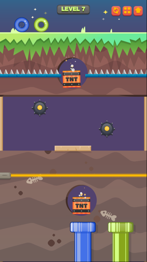 Route Digger 3 Game Level Progress Screenshot.