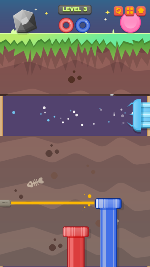 Route Digger 3 Game Next Level Screenshot.