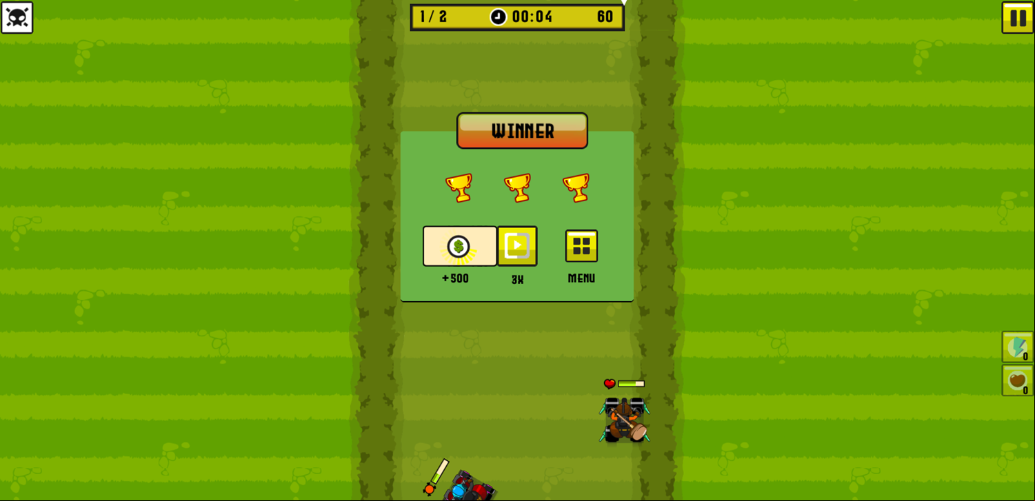 Rude Races Game Grass Course Screenshot.
