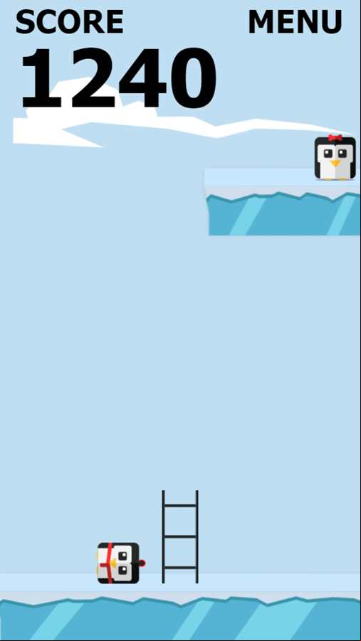 Save the Penguin Game Over Screenshot.