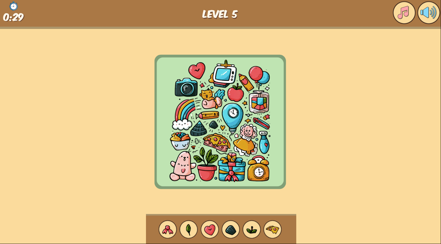 Seek and Find Game Next Level Screenshot.