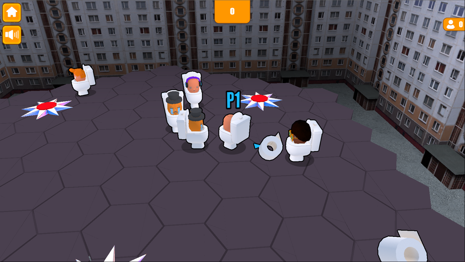 Skibidi Toilet.io Game Start Screenshot.