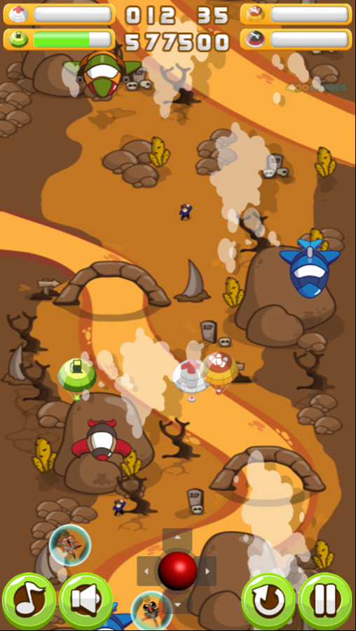 Sky Fighter 2 Groundwar Game Over Screenshot.