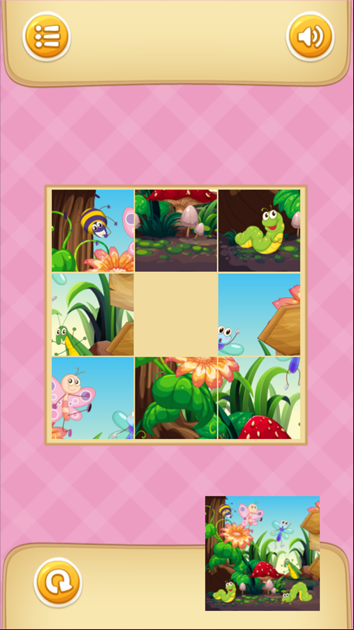 Slider Puzzle for Kids Game Start Screenshot.