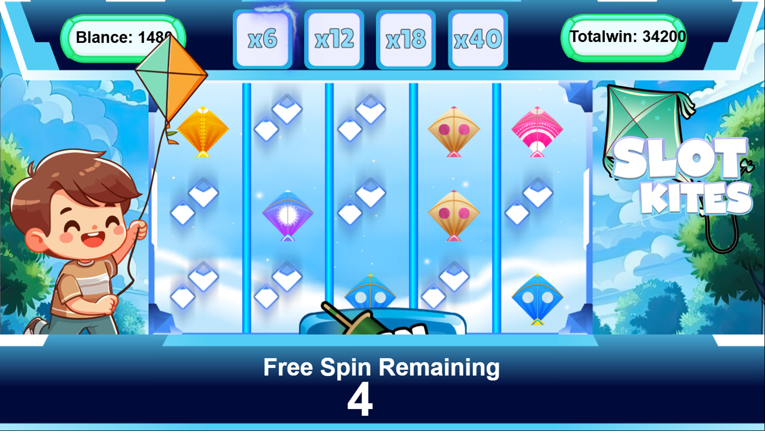 Slot Kites Game Win Screenshot.
