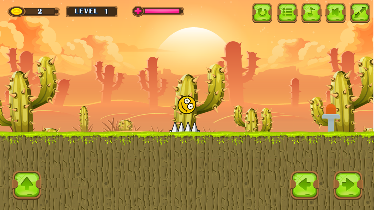 Smiley Ball Game Level Play Screenshot.