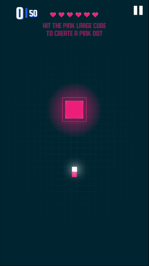 Snake 3000 Game Level With a Large Pink Cube Screenshot.