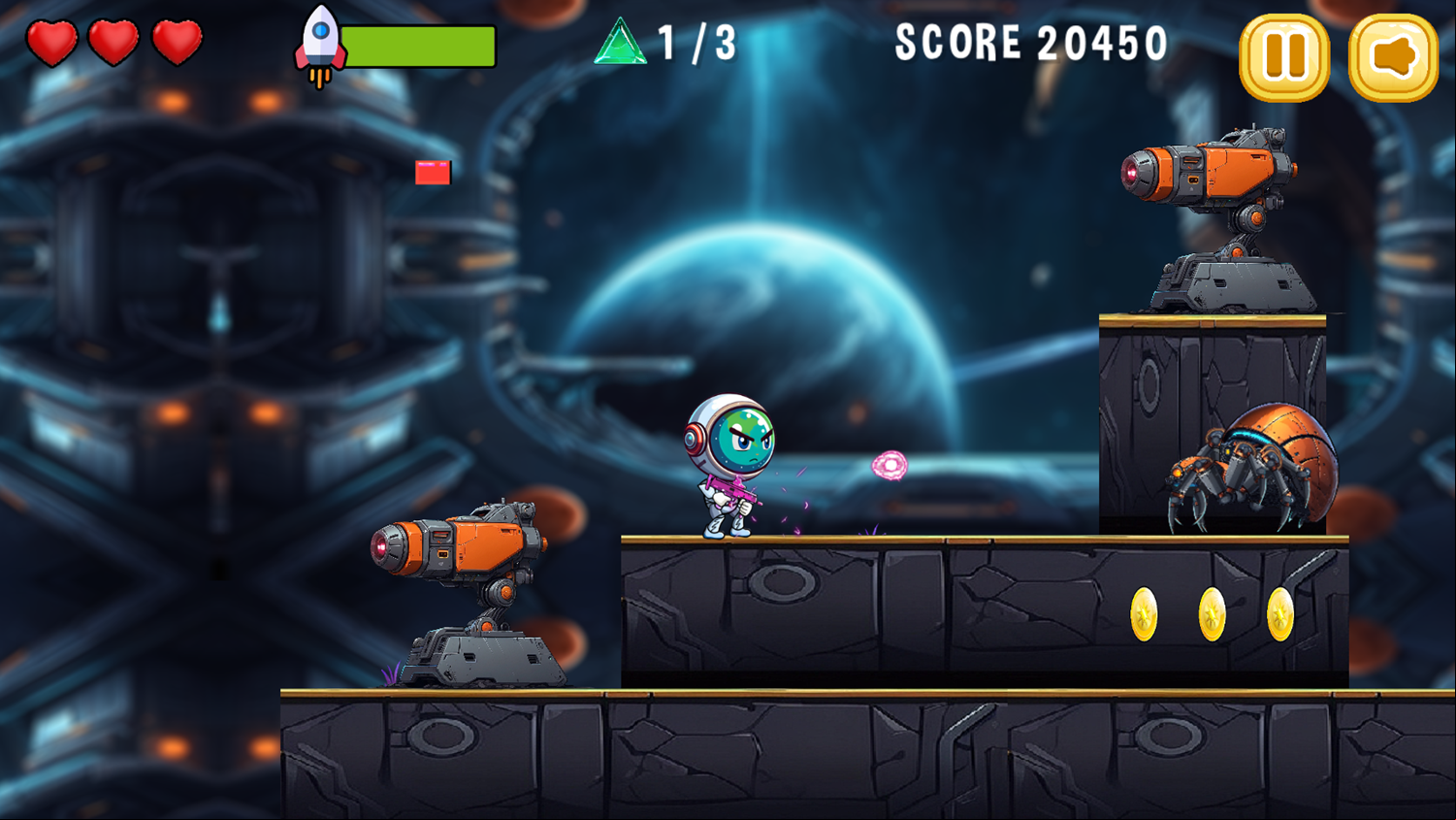 Space Patrol Game Next Level Screenshot.