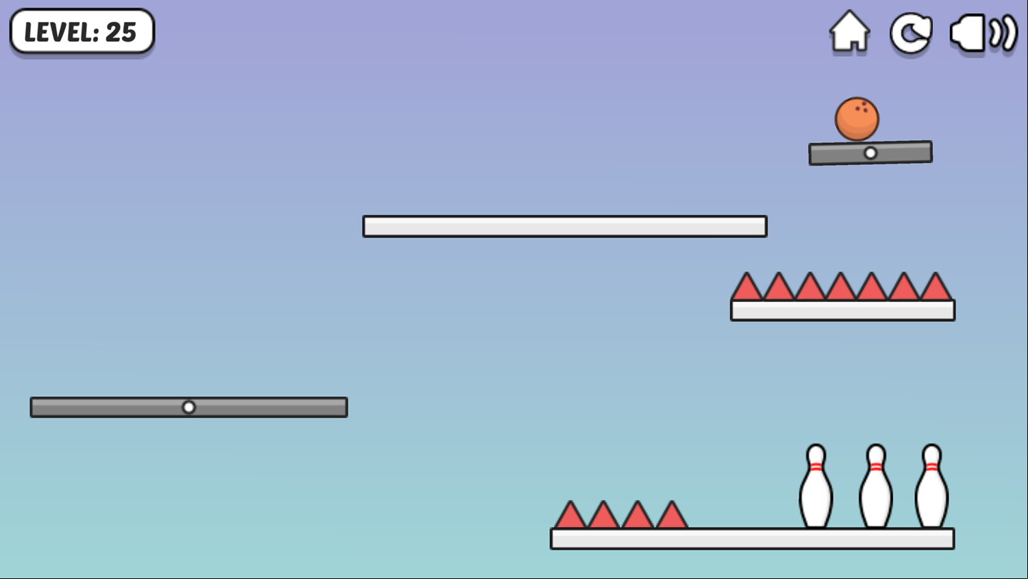 Spin Bowling Game Level Where Ball Moves Across and is Batted Back Screenshot.