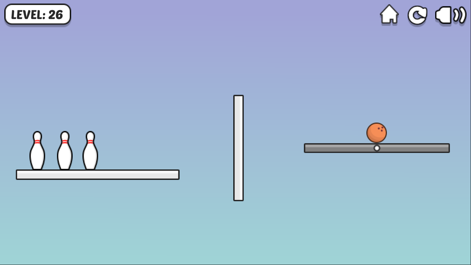Spin Bowling Game Level With a Wall Jump Screenshot.