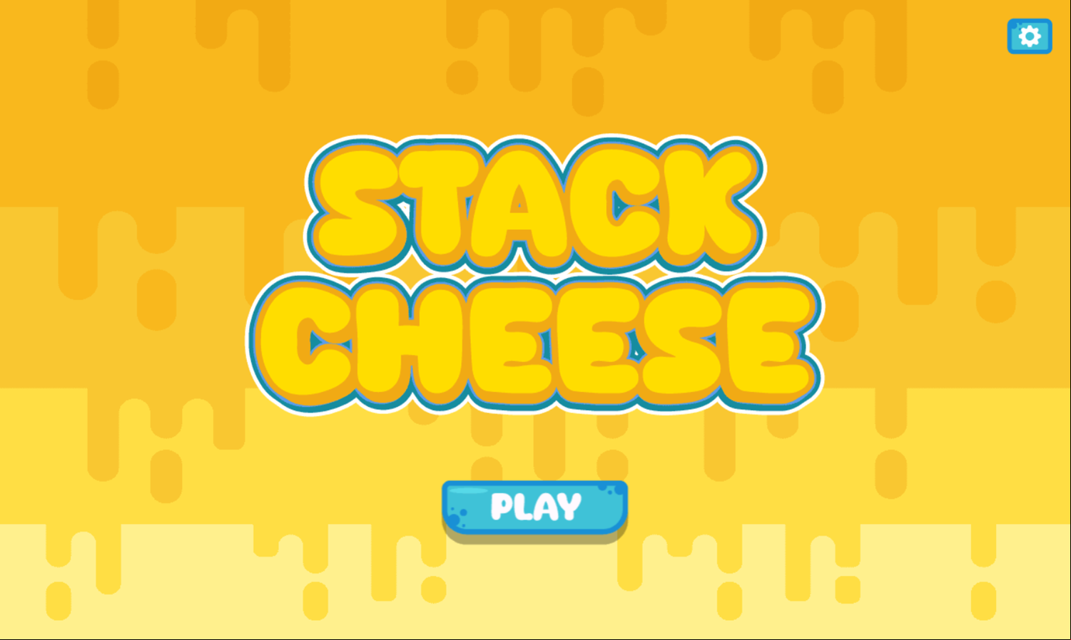 Stack Cheese Game Welcome Screen Screenshot.