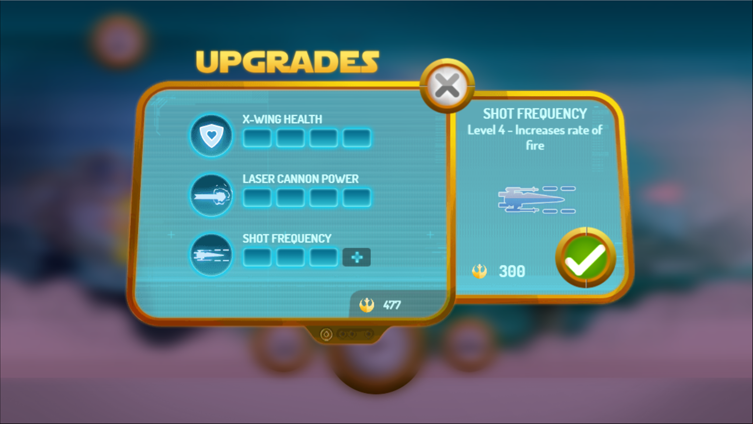 Star Wars X Wing Fighter Upgrades Screenshot.