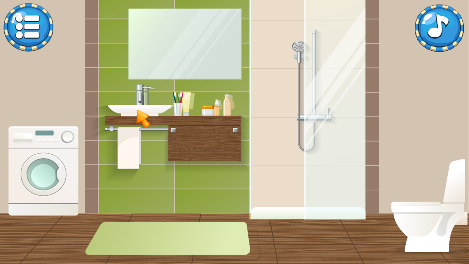 Sweet Home Game Bath Room Screenshot.