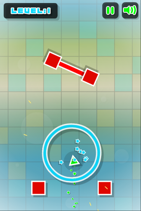 Swing Triangle Game Level Play Screenshot.