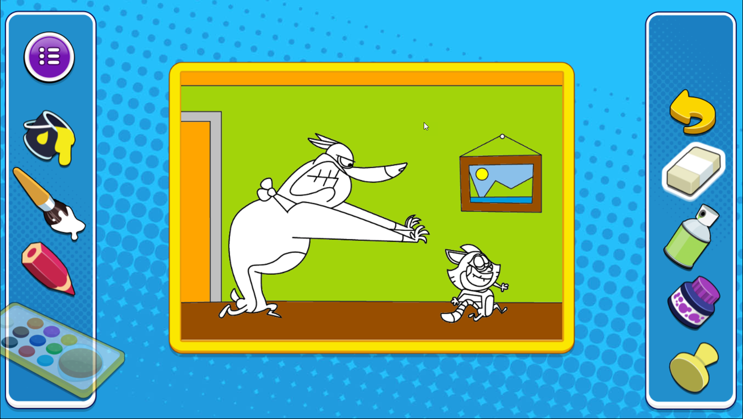 Taffy Splash Art Game Coloring Artwork Screenshot.