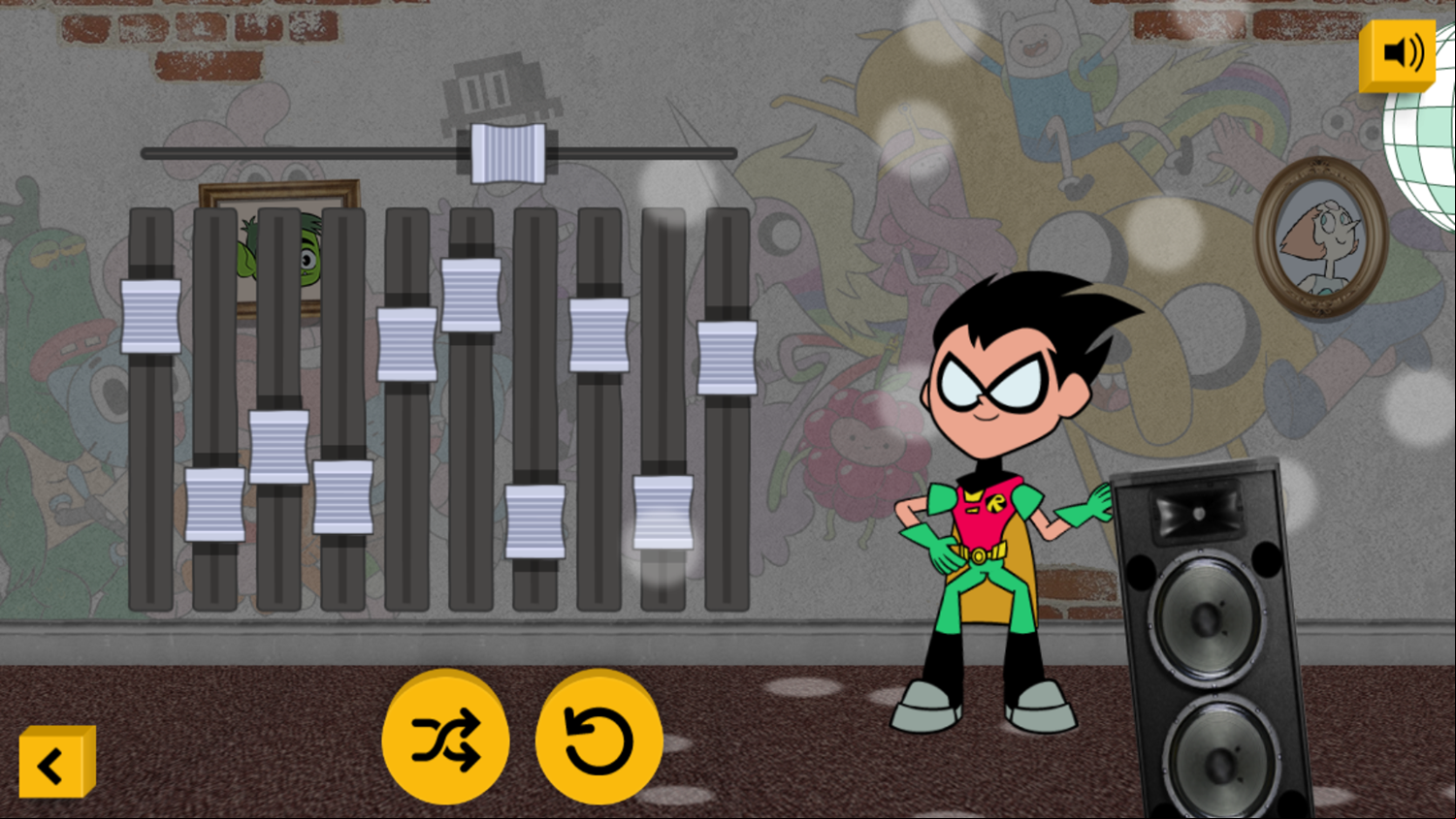 Teen Titans Go Animation Game Adjustment Screenshot.