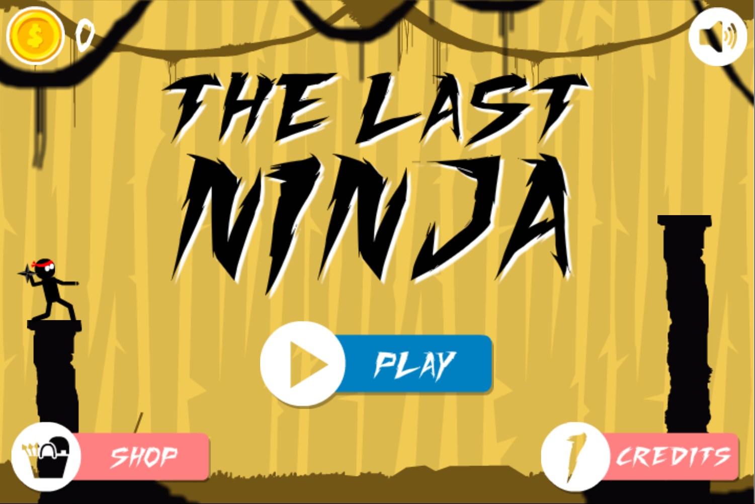 The Last Ninja Game Welcome Screen Screenshot.