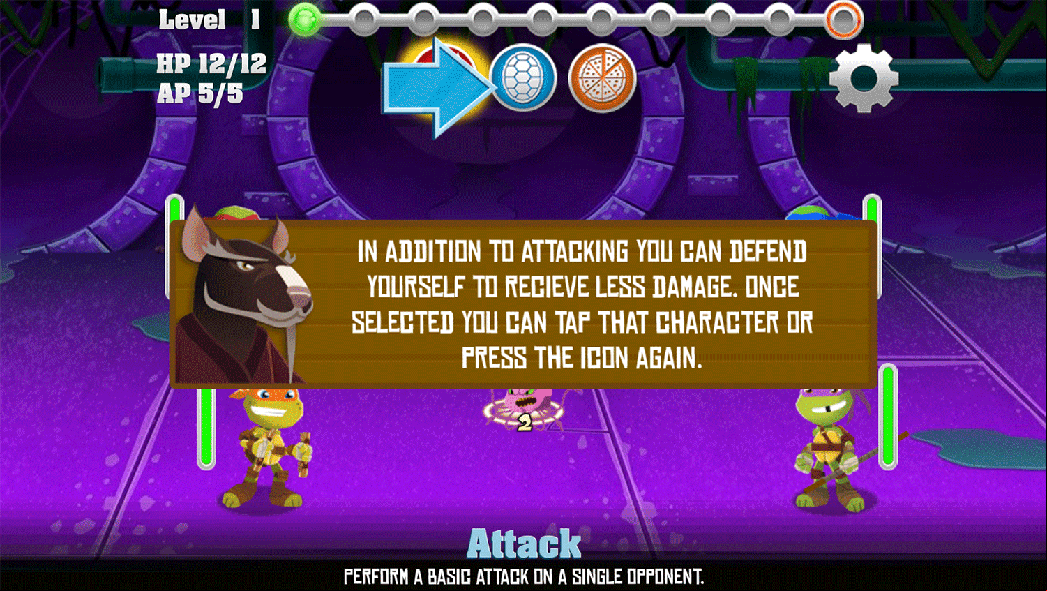 TMNT Pizza Quest Play Tips Screenshot.