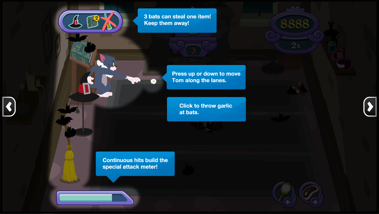 Tom and Jerry Cats Gone Bats How To Play Screenshots.