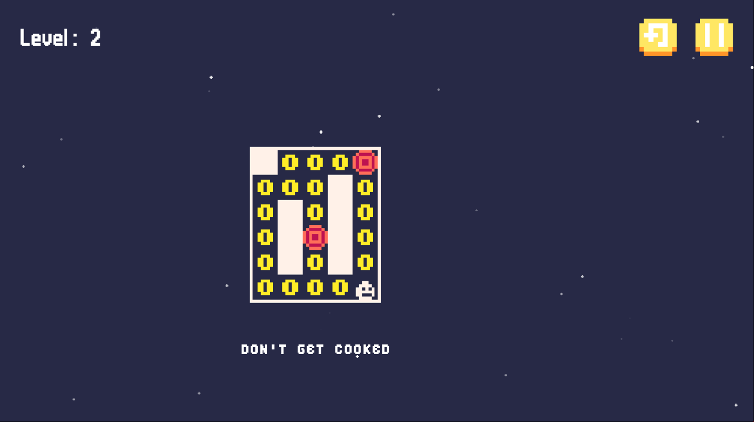 Tomb Run Puzzle Game Don't Get Cooked Instructions Screen Screenshot.