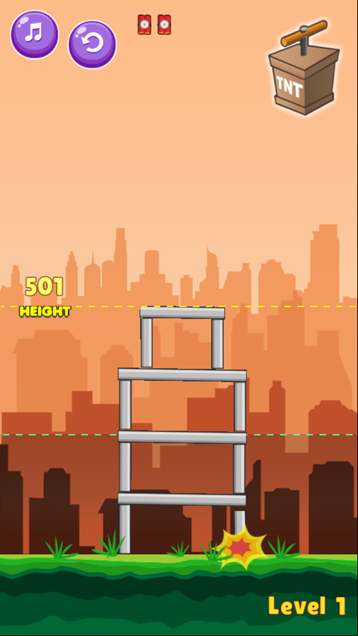 Tower Boom 2 Game Detonate Bomb Screenshot.