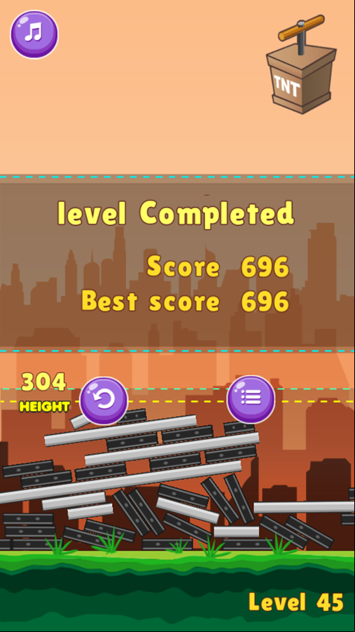 Tower Boom 2 Game Complete Screenshot.
