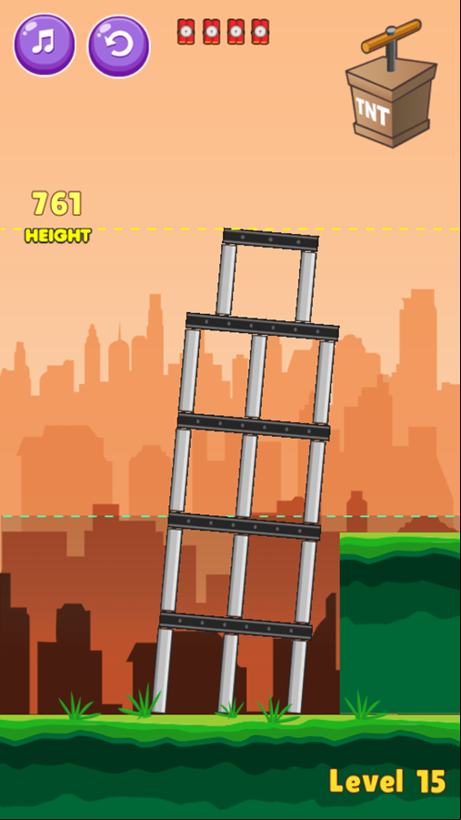 Tower Boom 2 Game Level Progress Screenshot.