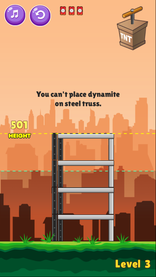 Tower Boom 2 Game Next Level Screenshot.