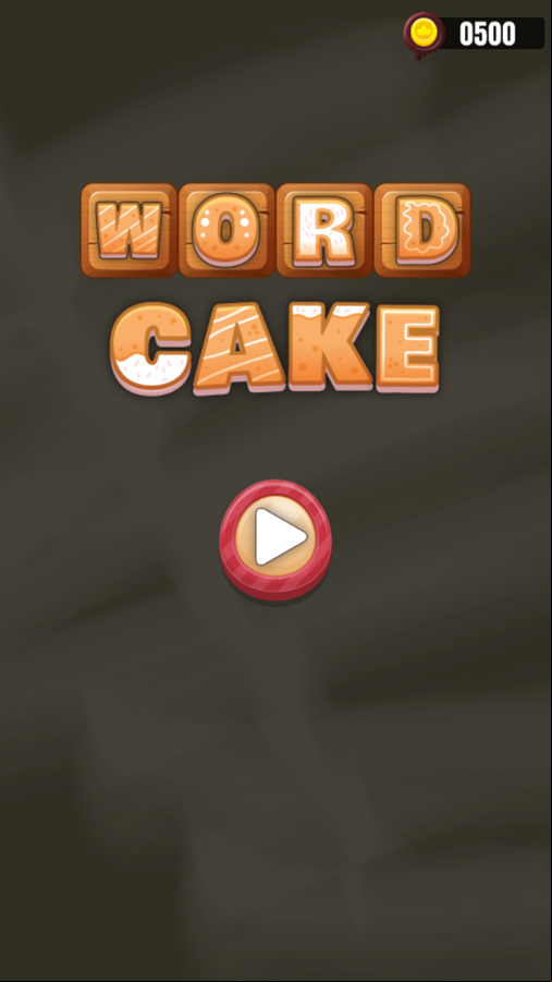 Word Cake Game Welcome Screen Screenshot.