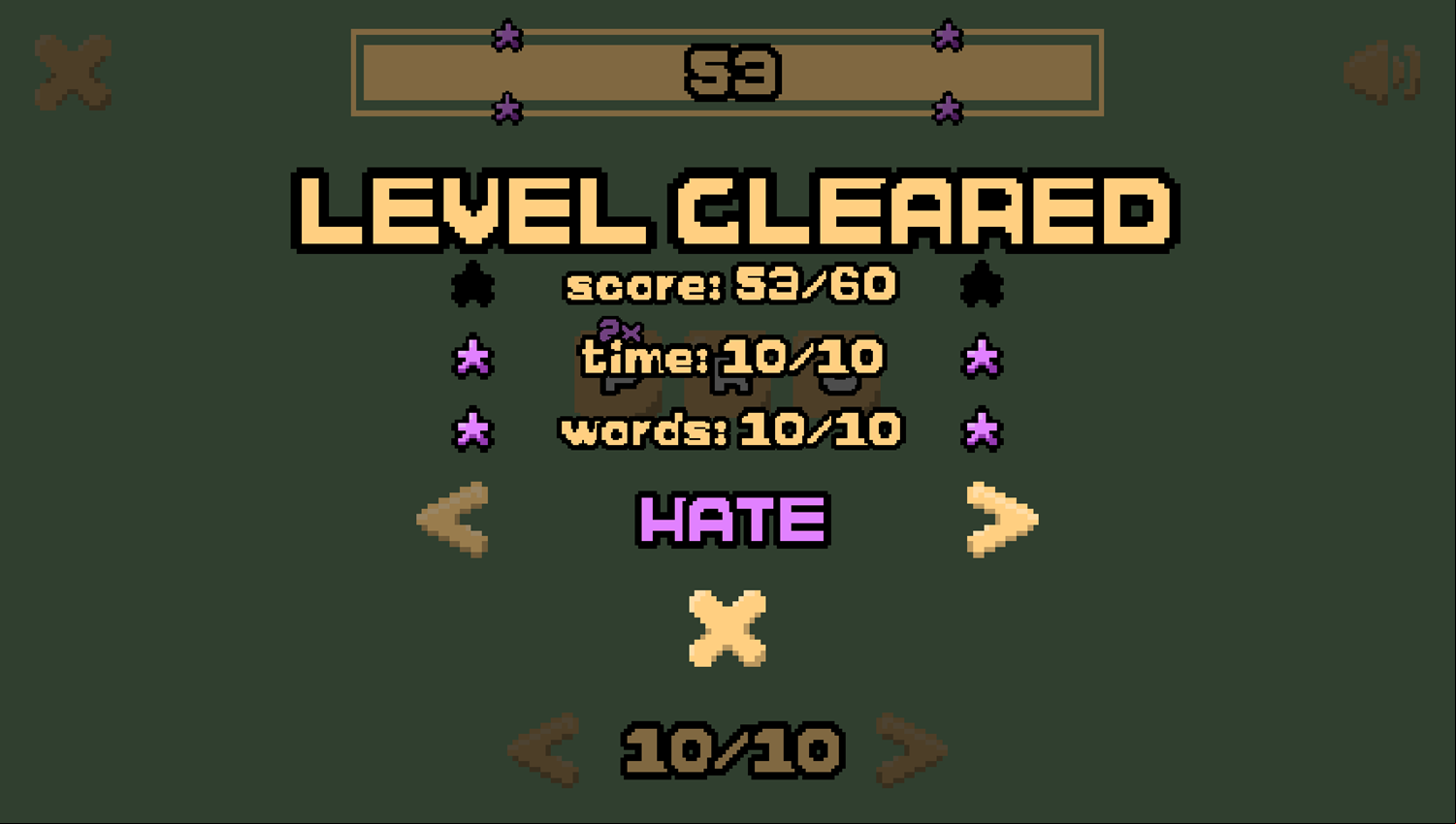 Word Master Game Level Cleared Screenshot.
