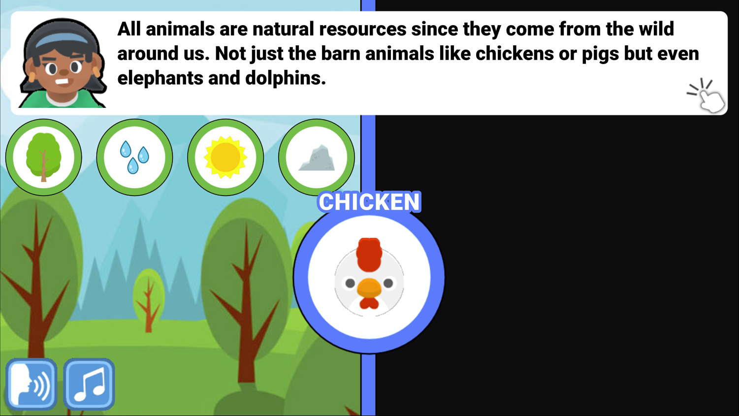World of Resources Game Natural Resource Examples Screenshot.